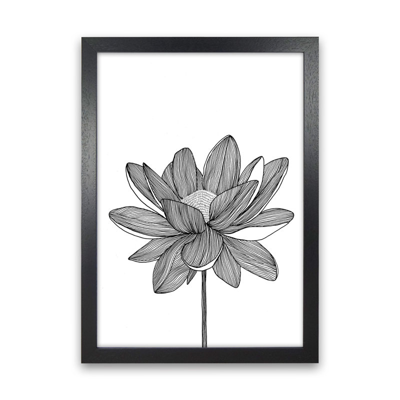 Lotus by Carissa Tanton - Print, Black Framed, 88cm H x 64cm W x 3cm D