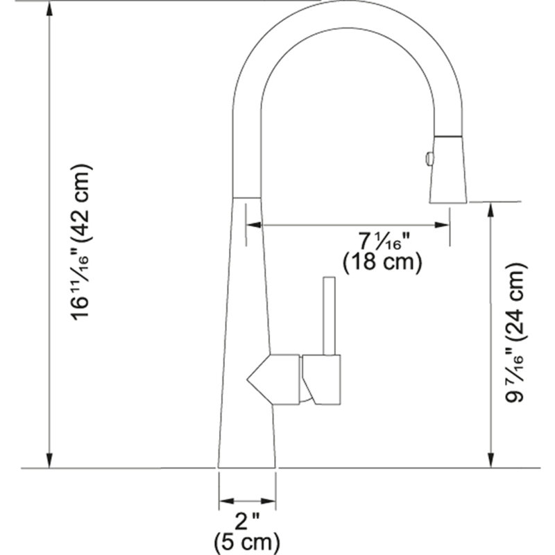 Pull Out Single Handle Kitchen Faucet