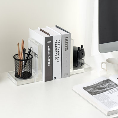 Serre-livres décoratifs en acrylique épais