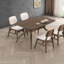Aria 5-Piece Solid Wood Dining Set With Sculpted Legs And Upholstered Curved Back Chairs-562098198-568357807