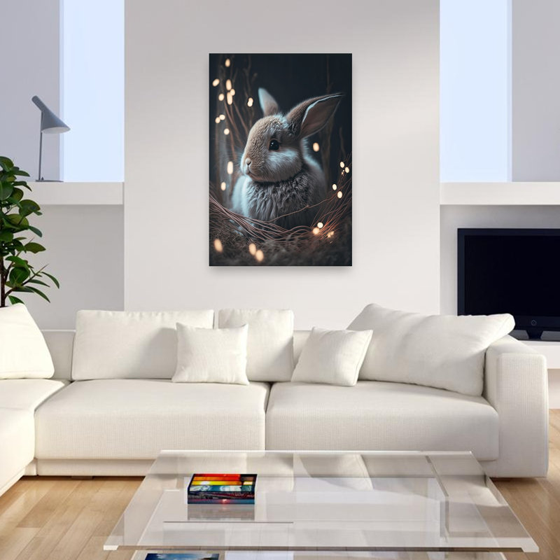 Reproduction d'art mural Enchanted Bunny, H 48 po x l 32 po