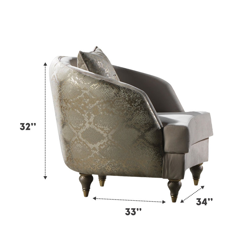 Fauteuil d'appoint crème Lima
