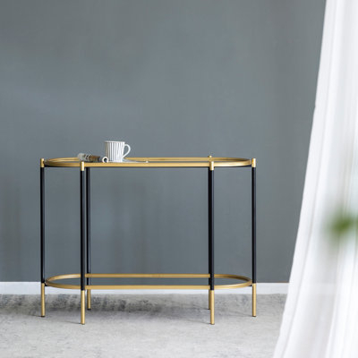 41.5'' Glass Top Console Table
