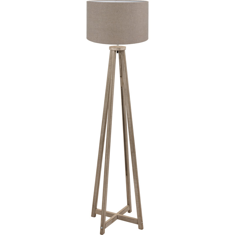 161cm Traditional Floor Lamp, Grey, Beige