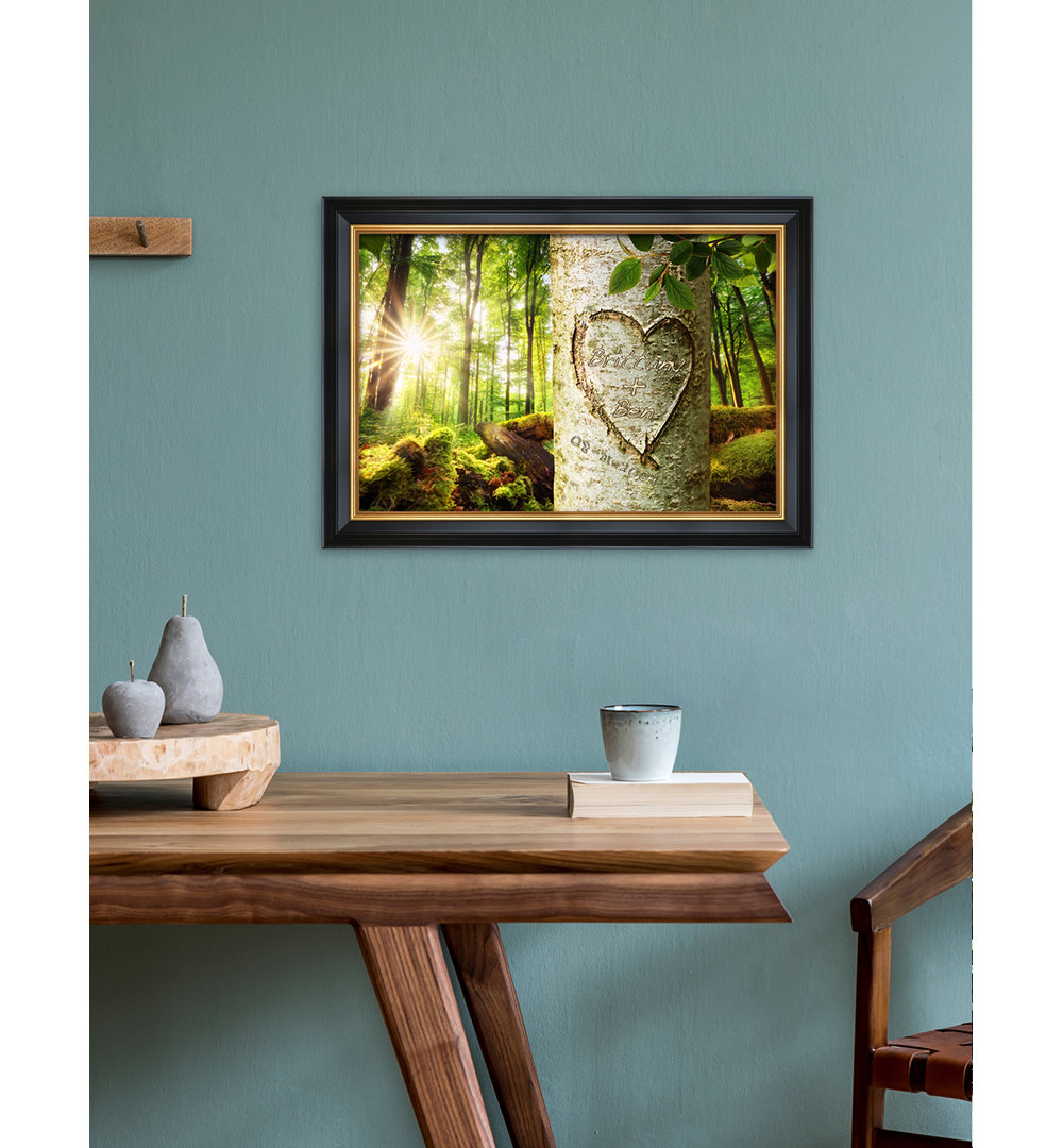 Love Evergreen, Personalized Artwork with Names and Date on, Love Gift for Anniversary,Birthday IPIC 