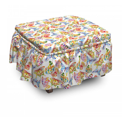 Box Cushion Ottoman Slipcover