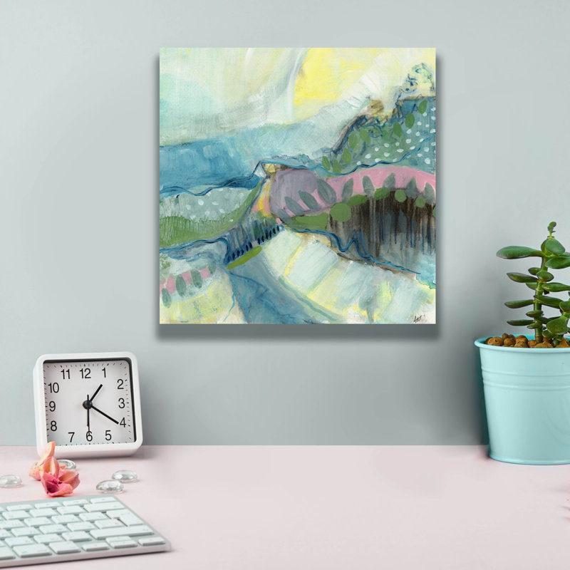 «Explore No 1» par Ann Thompson, art mural sur toile, H 12 po x l 12 po x P 0,75 po