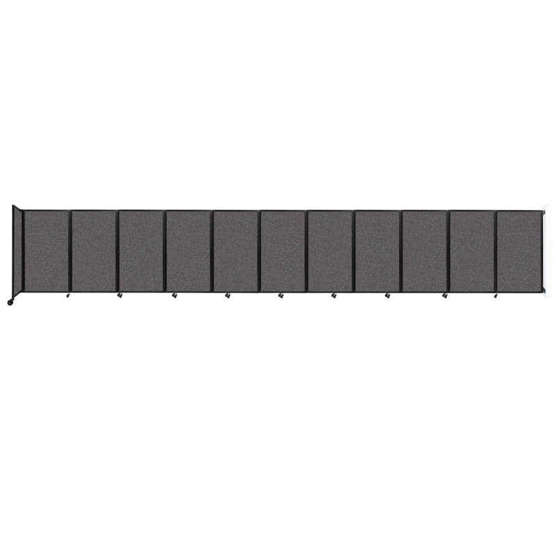11 - Cloison pliante à panneaux, 11, H 60 po x l 366 po x P 12 po, Gris anthracite