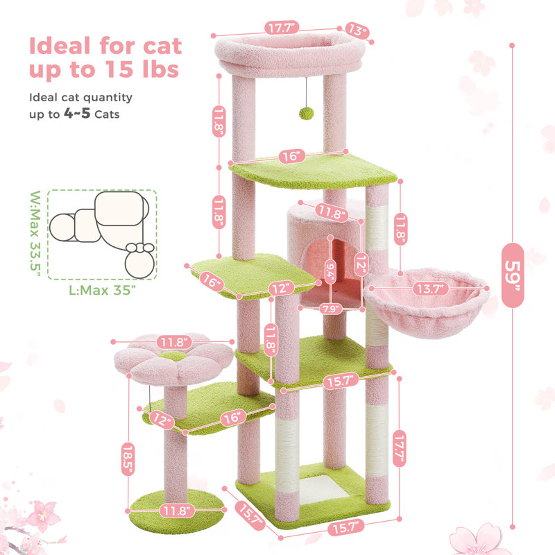 Emmariah 59'' H Cat Tree