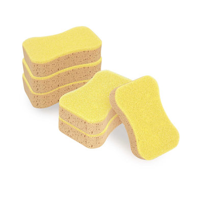 Restaurantware Sponge And Scouring Pad Combo 100 Count 7.7 x 4.9 x 2.1 Inches Plastic Multi-Surface Scrubber Flexible Cleaning Sponge For Commercial Kitchens