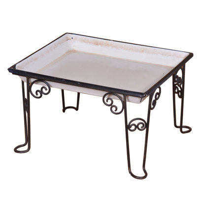 Plateau de table basse rectangulaire en fer Manvel, 18 x 15 x 11