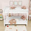 Queen Over Queen Wood Bunk Bed With Sturdy Frame And Ladder-1948424337