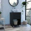 Meuble-lavabo simple à 1 tablette Wengue noir