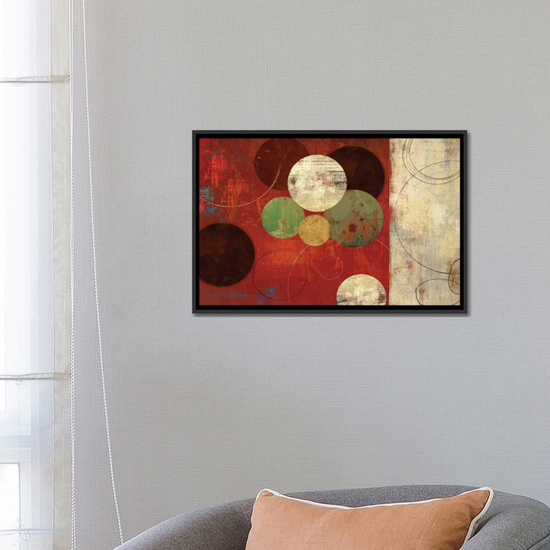 «Round and Round» par PI Studio - Estampe numérique sur toile tendue avec châssis, H 18 po x l 26 po x P 1,5 po, Pas de tapis