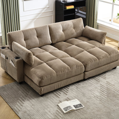 Coussin pratique en velours côtelé avec rembourrage en mousse et housse de chaise longue relaxante