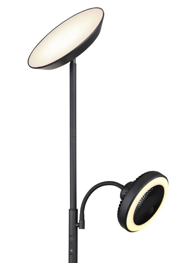 B&Q -  Luminosa Davyd Mother & Child Lamp Matt Black Led Dimmable 2700-6500K Touch Dimmer - Image 2