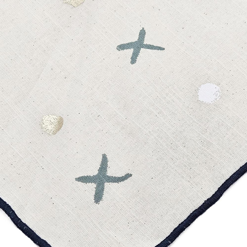 Napkin - Set of 8 - 17" x 17" - Gray/Blue