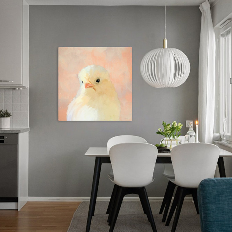 «This Little Chick», art fantaisiste contemporain, H 32 po x l 32 po