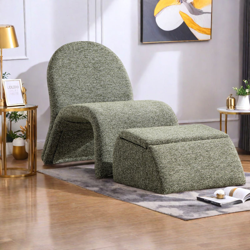 Chaises d'appoint avec rangement, chaise compacte moderne en chenille pour la maison