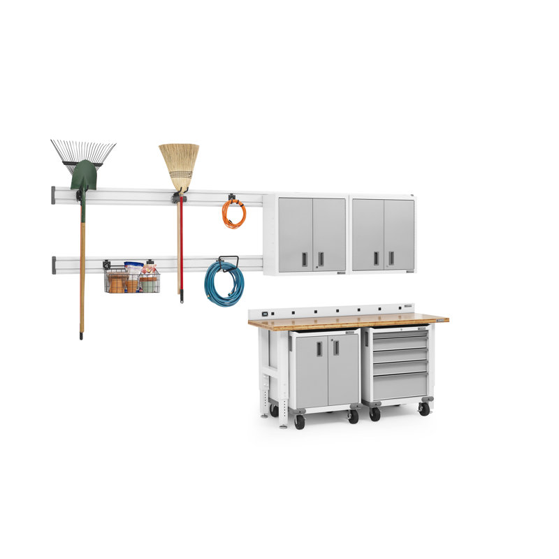 Premier Pre-Assembled Geardrawer, Hammered White/Gray Slate