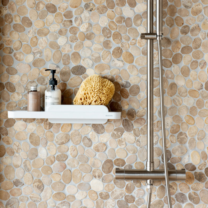 Brabantia MindSet Shower Shelf with Squeegee, White