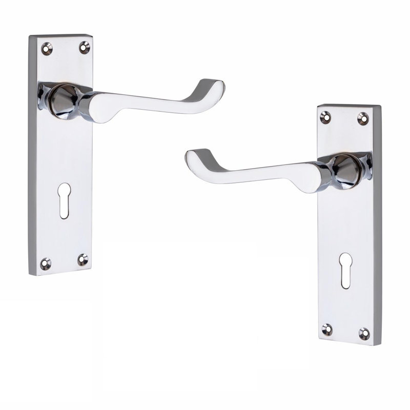 Victorian Scroll Door Handles Lock