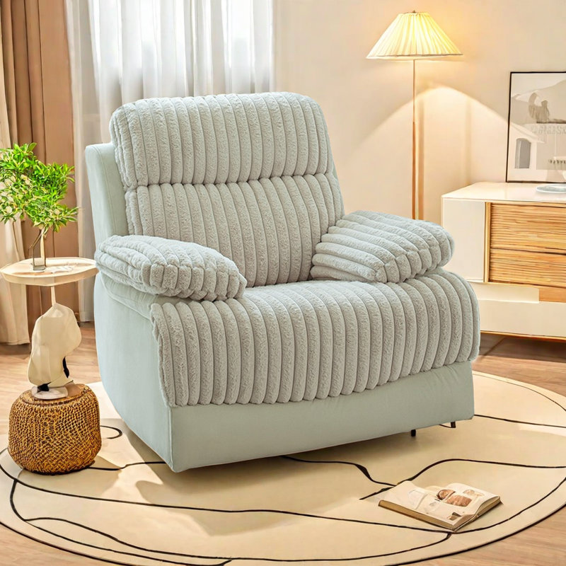 Fauteuil inclinable pivotant moelleux à haute élasticité, Gris fumé