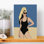 «Chic Beach Woman Classic Elegant Retro Beach Summer», art mural