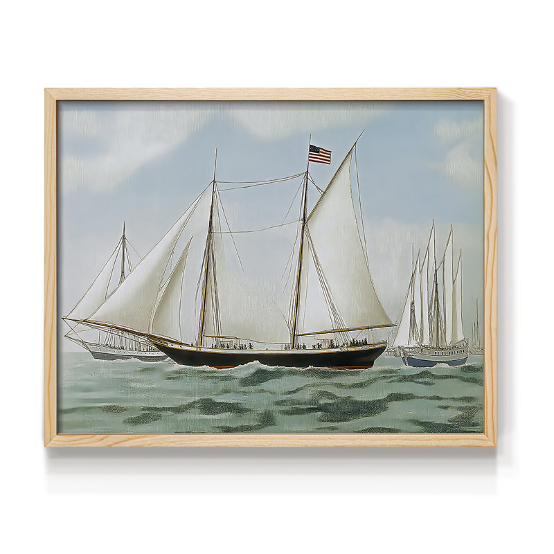 Série nautique - CXLV - Impression encadrée - Restickable, H 8 po x l 10 po, Naturel