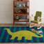 Tapis touffeté bleu / vert-34150650