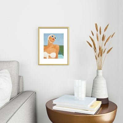 Flow Line Sunny I Metal Framed Art Print