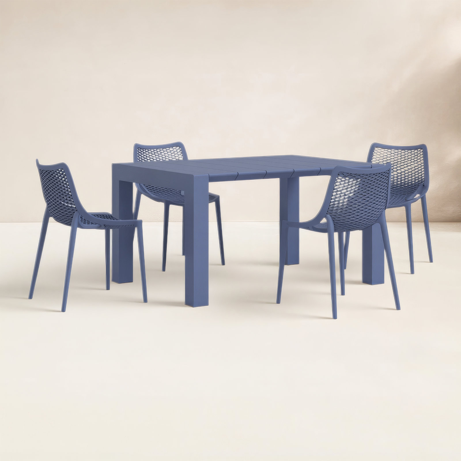 Asherton 39" Patio Dining Set, Dark Gray