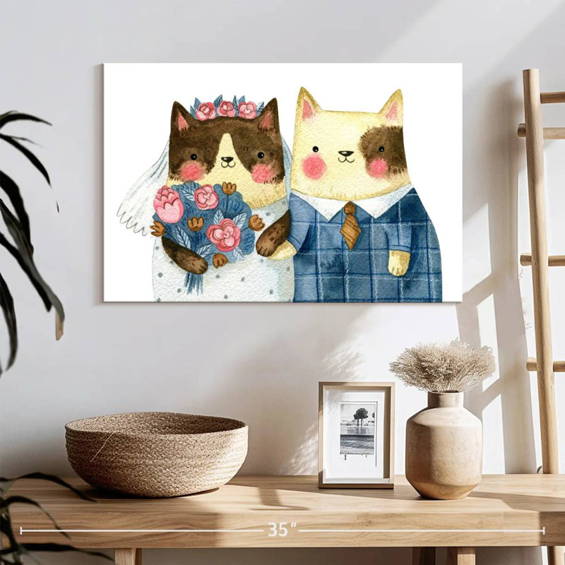 Brampt Cat Wedding, 16" H x 24" W