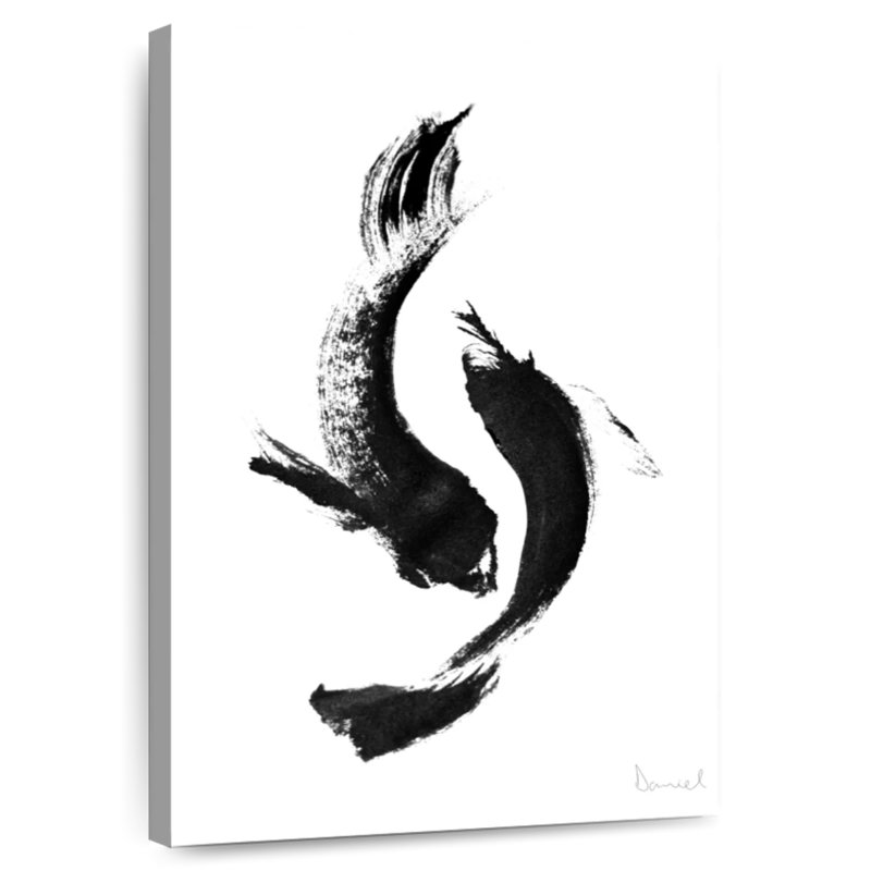 Black Koi, 39" H x 26" W