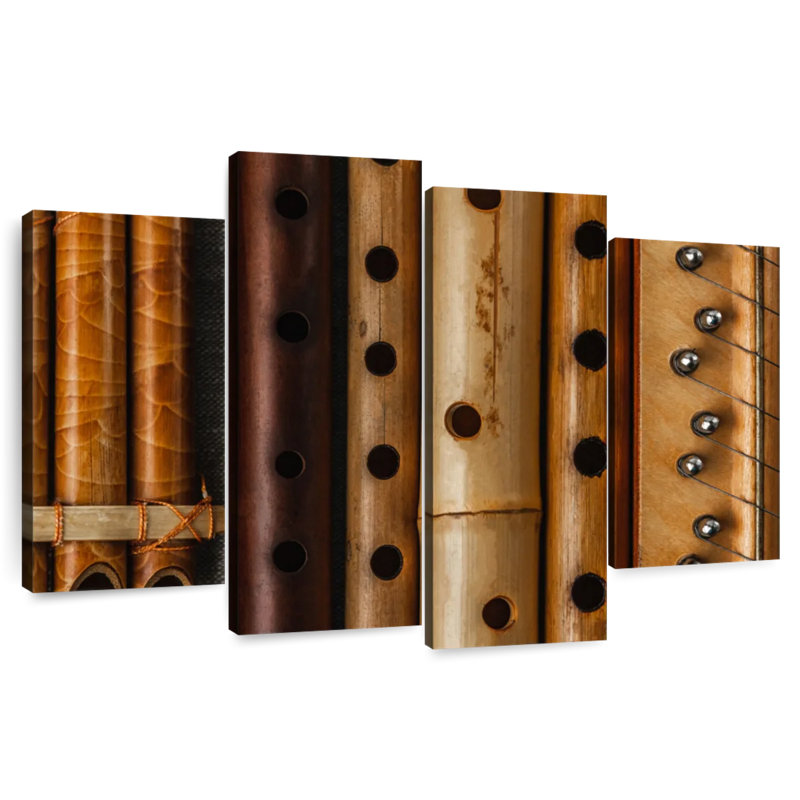 Flûtes en bois, H 27 po x l 43 po