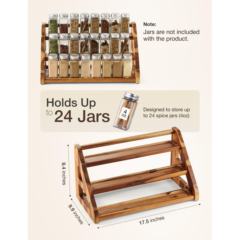 Spice Rack For Countertop, Acacia