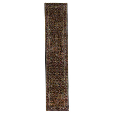 Hand Knotted Area Rug in Blue/Rust