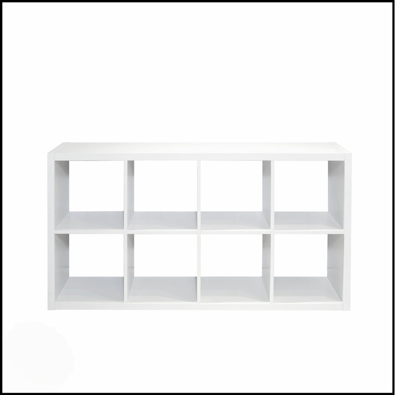 Organisateur intelligent à 8 cubes avec tablettes ouvertes à l'arrière, rangement polyvalent et peu encombrant pour toute pièce