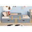 Lits simples avec rangement peu encombrants, conception en bois massif, finition grise moderne