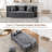 Azareu Upholstered Boneless Convertible Folding Sleeper Sofa Bed with 3 Pillows,No Assembly-1174927774