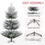 Arbre de Noël artificiel 7,5 pi, arbre de Noël à charnière en pin avec 1218 branches réalistes, base en acier, ouverture automatique, vert-107091618