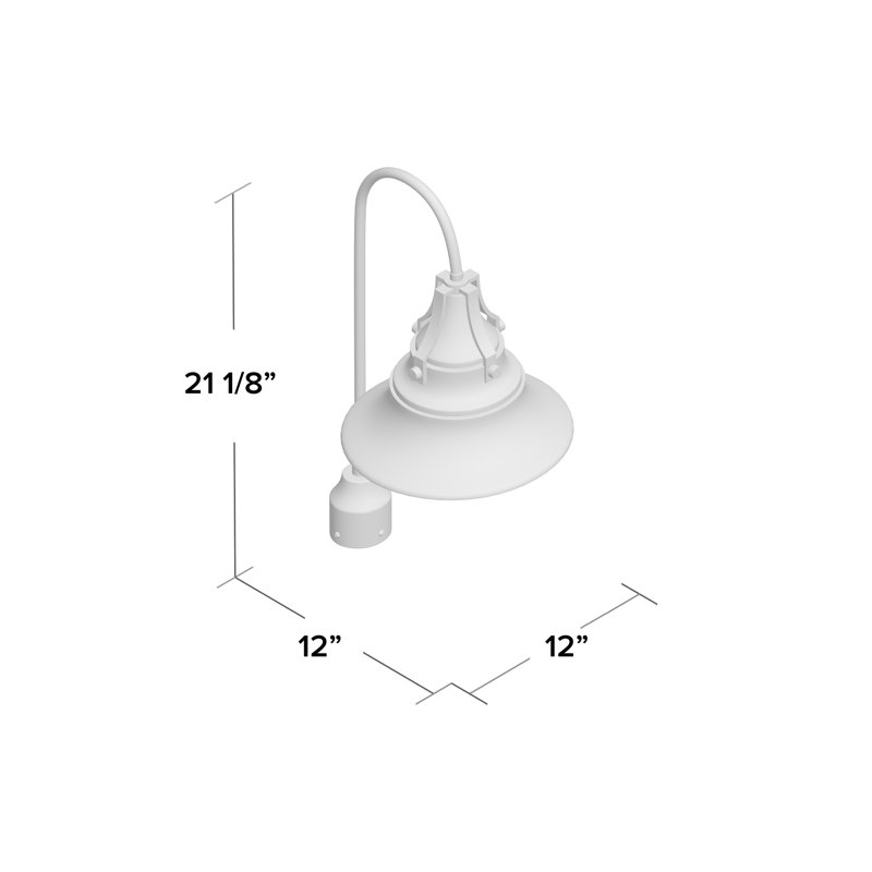 Tête de lanterne 1 lumière Union, Aluminium satiné