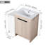 Meuble-lavabo de salle de bain 36 po avec porte et meuble-lavabo de 36 po de style contemporain en céramique et rangement