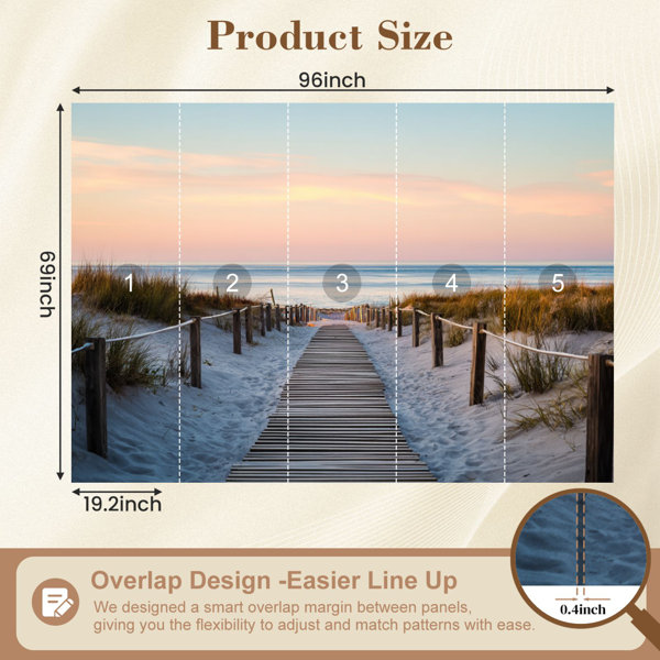 Red Barrel Studio Peel and Stick Wallpaper 144" W x 100" H Modern Self ...