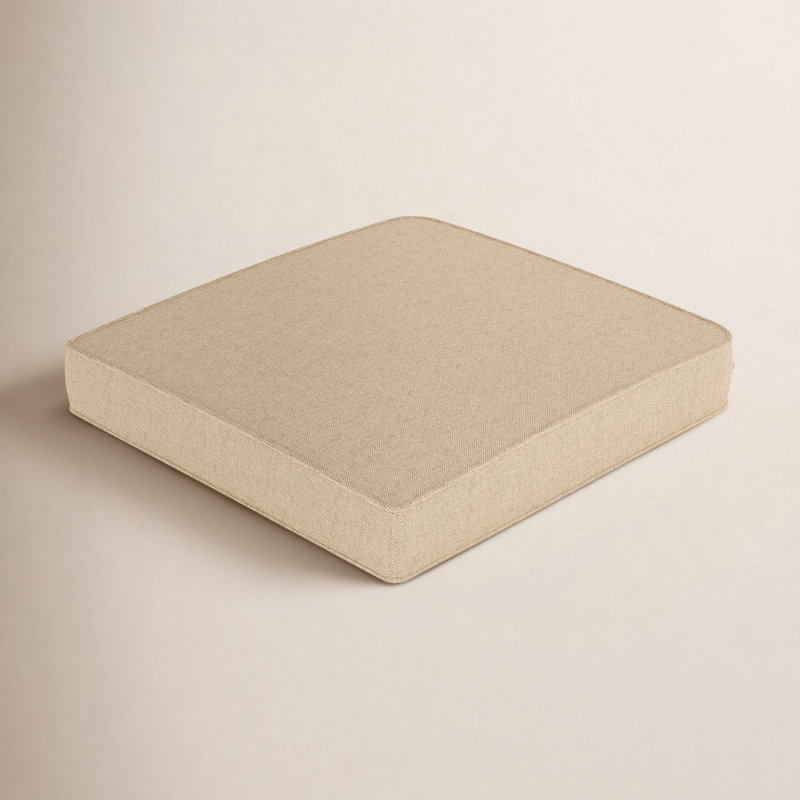 Amala Sunbrella® Outdoor Dining Seat Cushion, Antique Beige Sunbrella® Canvas
