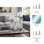 Ensemble de 3 bouteilles en verre Callum gris 13/14/16 po Orren Ellis, gris, verre, transparent, cylindre
