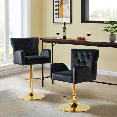 Theo Swivel Adjustable Height Bar Stool