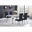 Chaises d'appoint noires rembourrées (ensemble de 4)-136610343