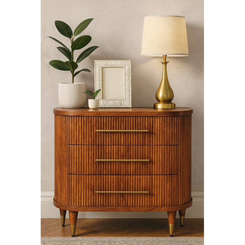 Solid Wood 3 - Drawer Rectangle Accent Chest