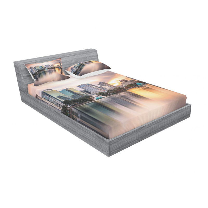 Microfiber Sheet Set, Queen Sheet Set with Fitted Sheet